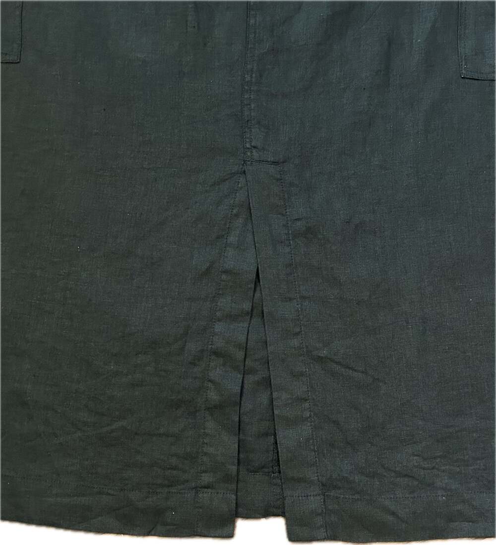 Cotton:On Black 100% Linen Low RiseCargo Maxi Skirt Casual Y2K Utility EUC - Picture 8 of 11